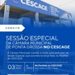 Câmara Municipal realiza Sessão Especial no Cescage