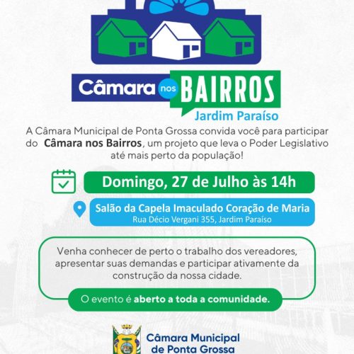 Câmara nos Bairros chega ao Jardim Paraíso e aproxima vereadores da população