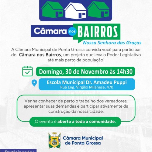 Parque Nossa Senhora das Graças recebe sessão do Câmara nos Bairros