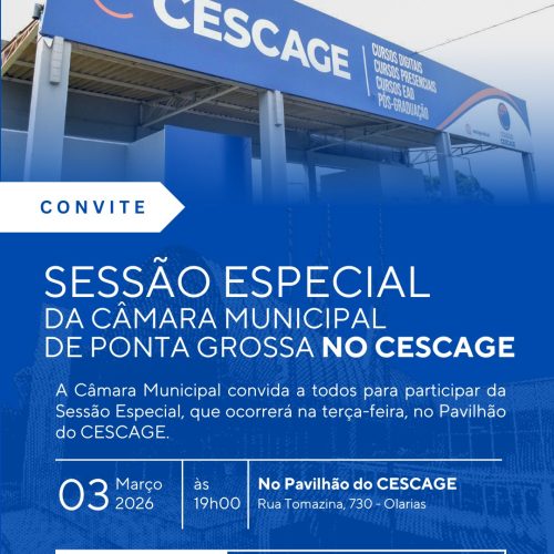 Câmara Municipal realiza Sessão Especial no Cescage